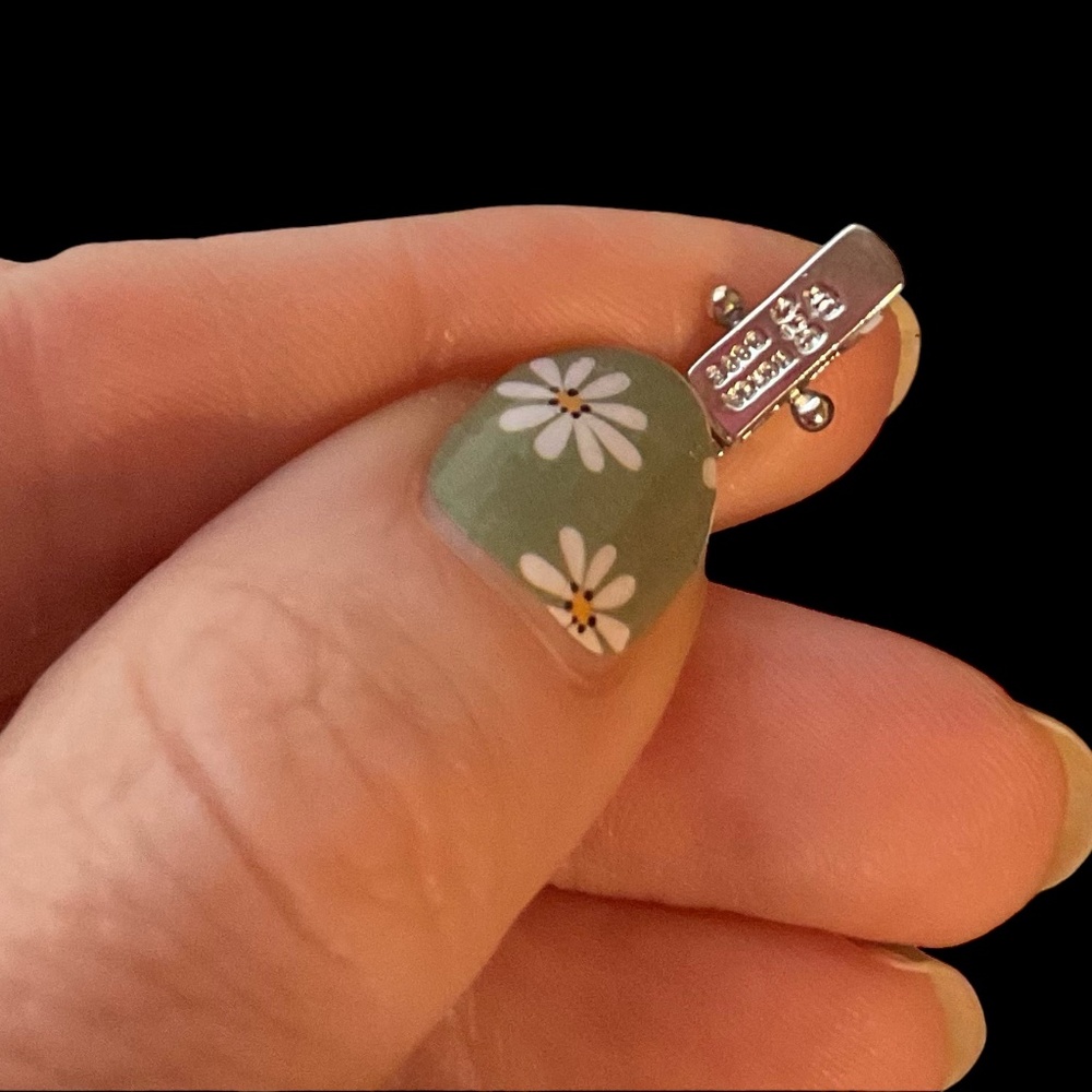 STERLING SILVER & DIAMOND TENNIS BRACELET - 7” Length - Picture 3 of 3